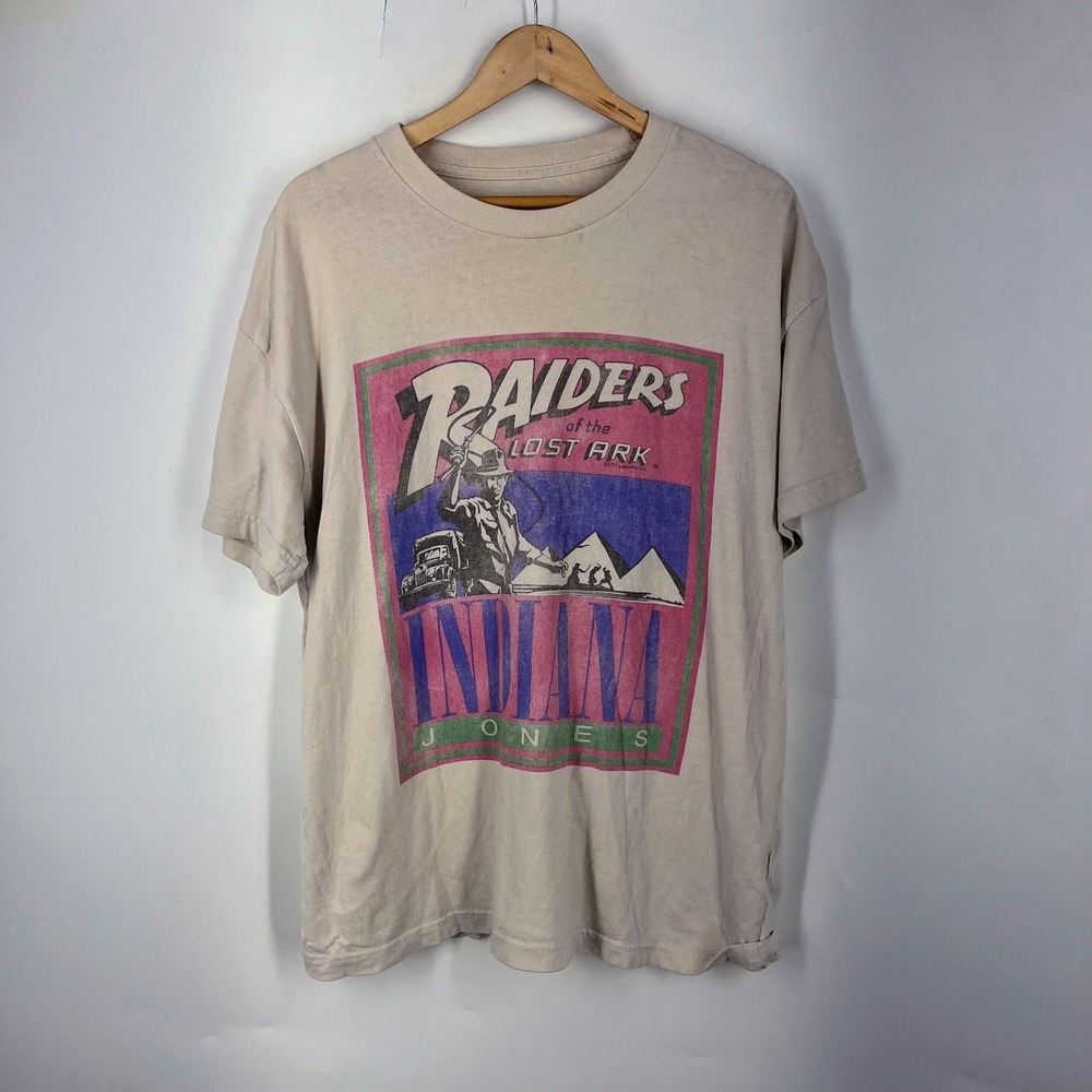Abercrombie & Fitch Indiana Jones Raiders of the Lost Ark Graphic Tee XL Tan